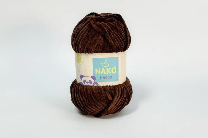 Пряжа Nako panda 100гр/120м, шоколадний, 3105