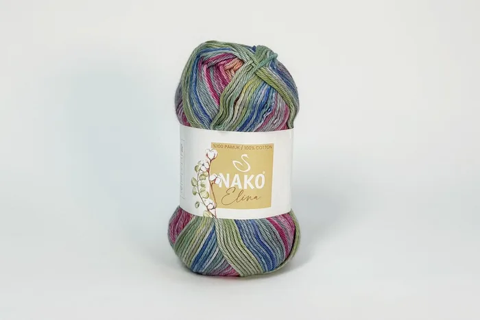 Пряжа Elina 100гр/165м NAKO, секційного фарбування, 32846