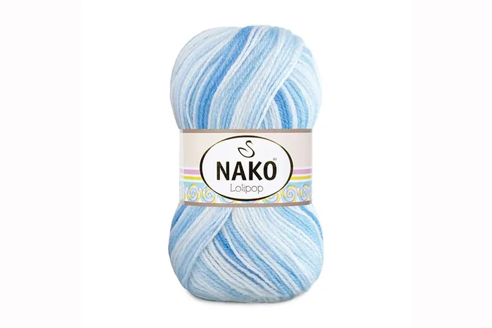 Пряжа Lolipop 100гр/230м NAKO, секційного фарбування, 80431