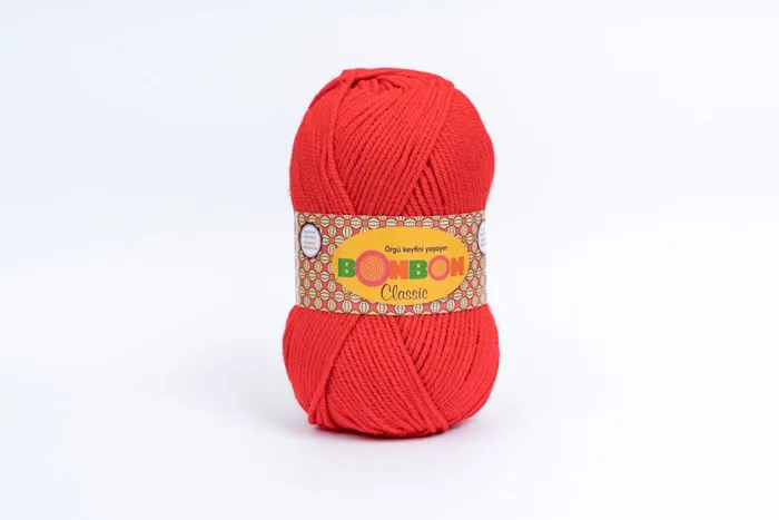 Пряжа Bonbon classic 100гр/200м NAKO, червоний, 98619