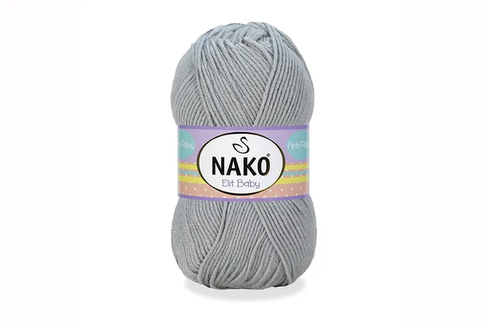 Пряжа Elit Baby 100гр/250м NAKO, сірий, 5378