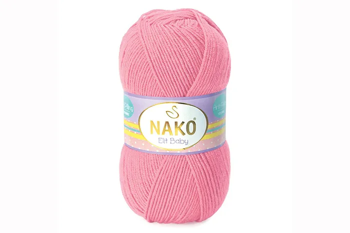 Пряжа Elit Baby 100гр/250м NAKO, рожевий, 6837