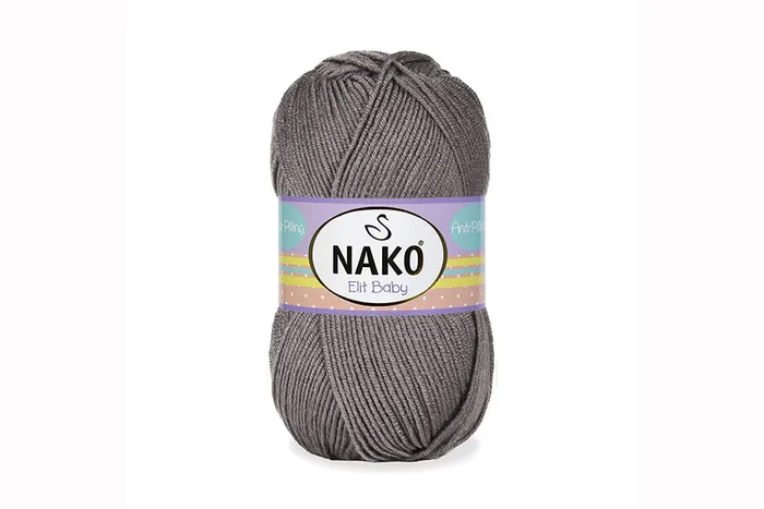 Пряжа Elit Baby 100гр/250м NAKO, сірий, 10994