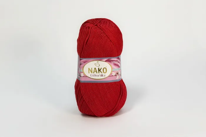 Пряжа Estiva Silky 100гр/224м NAKO, червоний, 6951
