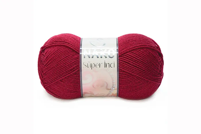 Пряжа Super inci 100гр/260м NAKO, малиновий, 3630