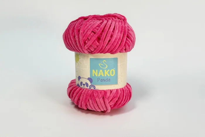Пряжа Nako panda 100гр/120м, фуксія, 3100