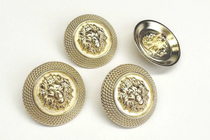 Гудзик металевий 23 мм Mertbutton, золото, SMB-375-36-gold