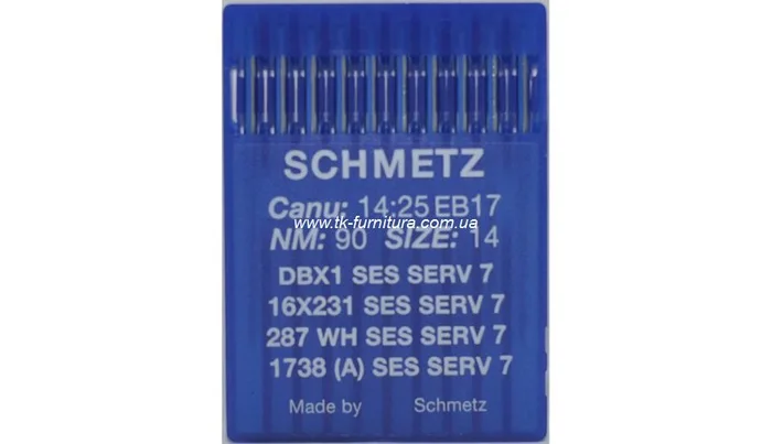Голки №90 SCHMETZ універсальні, сферичне тонке вістря, DBx1 SES