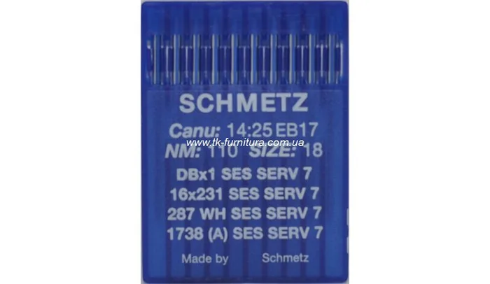 Голки №110 SCHMETZ універсальні, сферичне тонке вістря, DBx1 SES