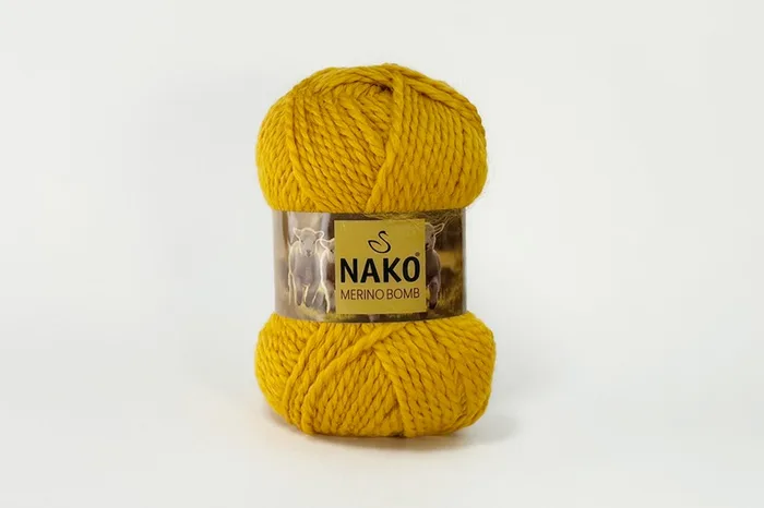 Пряжа Merino Bomb 100гр/120м NAKO, оранжевий, 10658